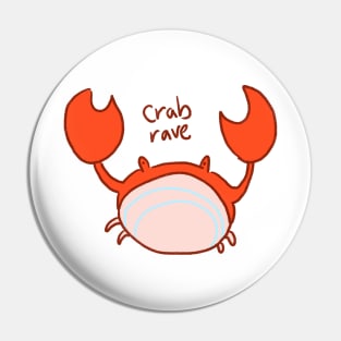 Kawaii Crab Rave Pin