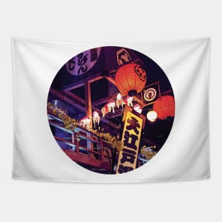 Japanese Lantern Art Tapestry