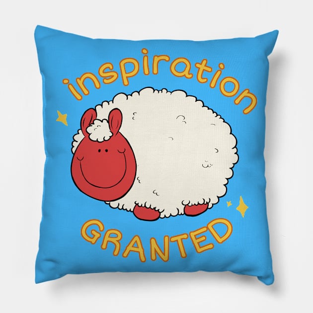 Inspiration Sheep! Pillow by DnDoggos