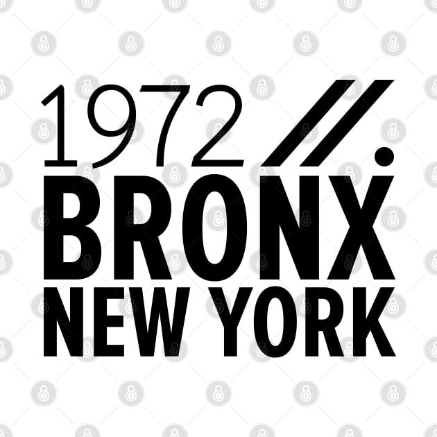 Bronx NY Birth Year Collection - Represent Your Roots 1972 in Style by Boogosh