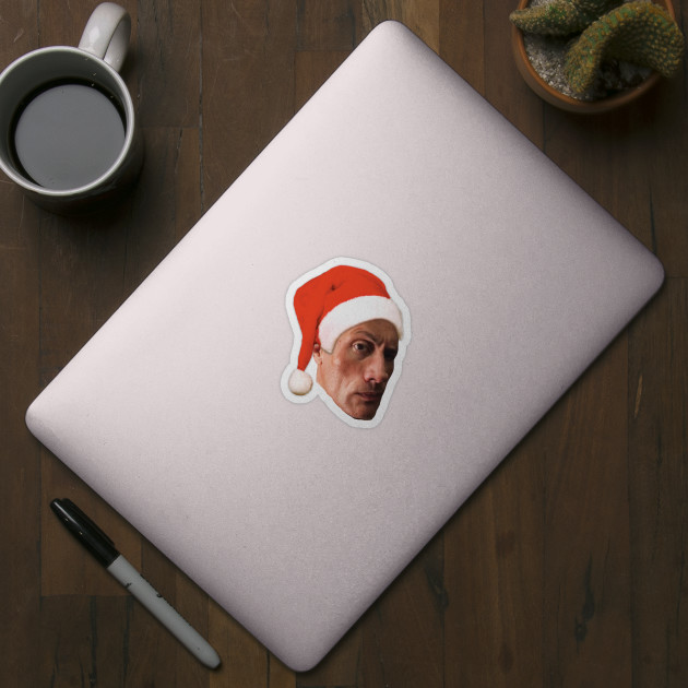 The rock eyebrow raise Sus Christmas meme - The Rock Eyebrow Raise Sus Meme  - Sticker