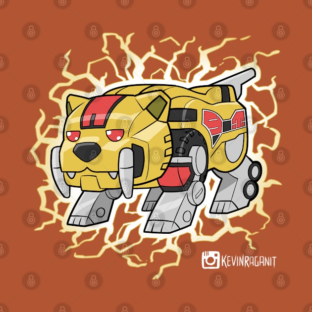 Lil Yellow Sabretooth Tiger Dinozord by fallerion