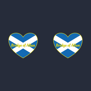 Bridge of Allan Scotland UK Scotland Flag Heart T-Shirt