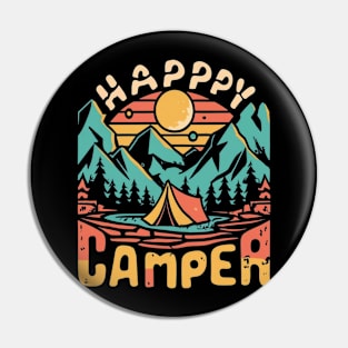 Happy Camper - Camping Lover Design Pin