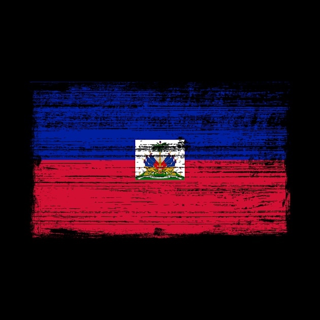 Haitian flag Vintage distressed by livania