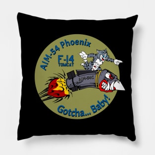 F-14 Tomcat - AIM-54 Phoenix Gotcha... Baby! Green Clean Style Pillow