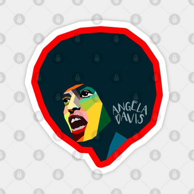 Angela Davis Magnet by Gilisuci