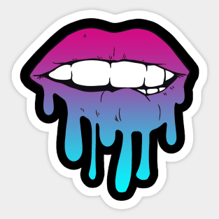 Bite my lip and pull my hair” Lips Sticker for Sale by Gracefrom98
