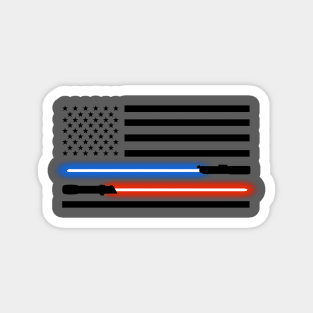 Light saber American flag Horizontal Magnet