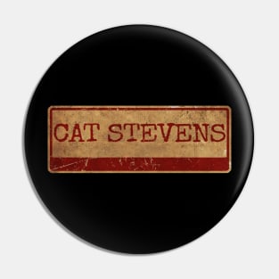 Aliska text red gold retro Cat Stevens Pin