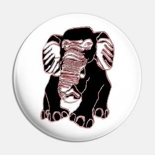 Elephant silhouette Siluet 3D 大象 elefant pixelart Pin