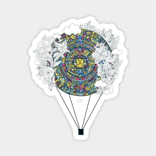 Mayan Calendar Hot Air Balloon Magnet