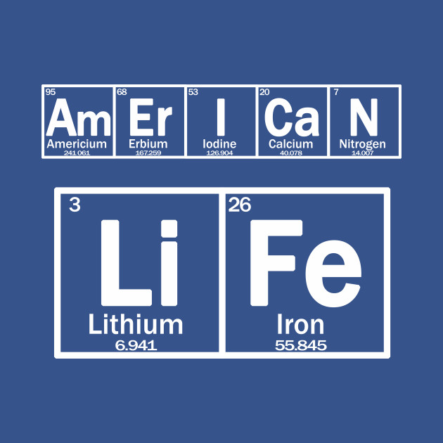 Discover AMERICAN life scientific design with chemical elements - Life In America - T-Shirt