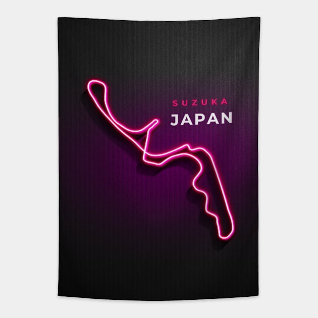 Suzuka Circuit Japanes GP Tapestry by McNutt