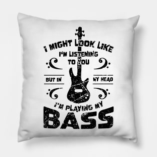 Might Look Like Listening You Playing Bass Player Pillow