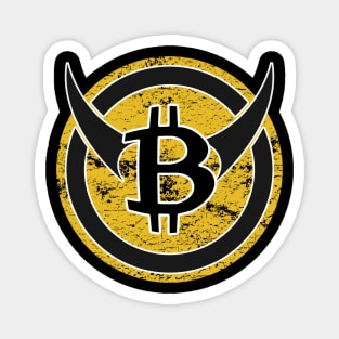 Bitcoin Logo Vintage Bull HODL Cryptocurrency Trading Magnet