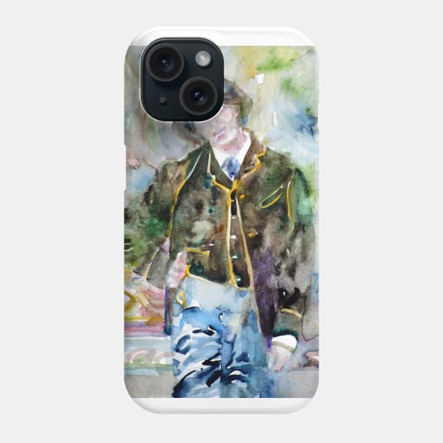 OSCAR WILDE watercolor portrait .21 Phone Case by lautir