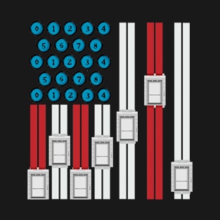 4th Of July Elevator Mechanic Gift Engineer USA Elevator T-Shirt