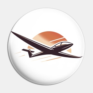 Glider Sailplane Biplane aerial floating soaring Pin