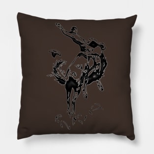 Western Era - Cowboy on Horseback 13 Pillow