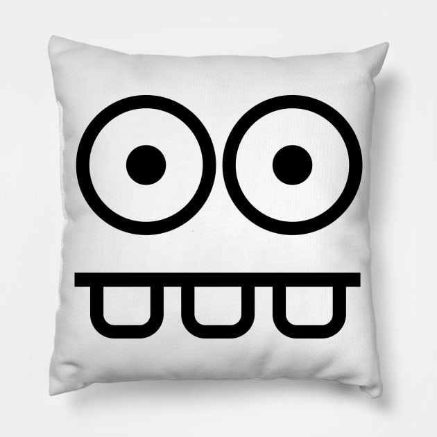 Goofy Face Pillow by DavesTees