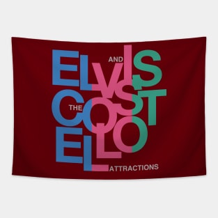 Elvis Costello - Watercolor Design Style Tapestry