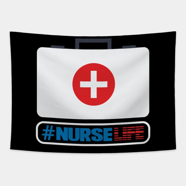 #NurseLife Nurse Appreciation Week Gift for Nurse Tapestry by BadDesignCo