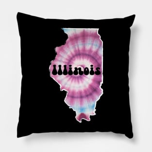 Illinois Tie Dye Pillow