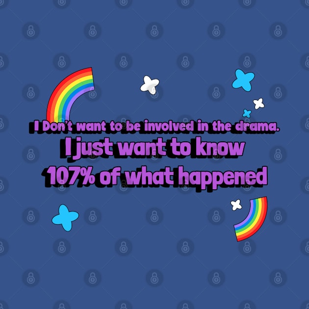 I don't want to be involved in the drama. I just want to know 107% of what happened by Erin Decker Creative