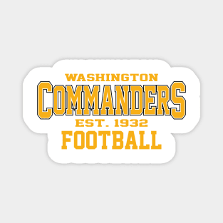 Vintage WST Commanders Football Magnet