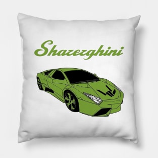 sharerghini, sharerghini merch,sharerghini Green rainbow Pillow