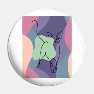 Abstract Feline Whimsy Pin