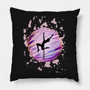 Pole Dancer In The Pink Sphere Pillow