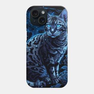 Bengal Cat And Moon Phone Case