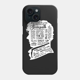 Sherlock Holmes Quotes. V2. Phone Case