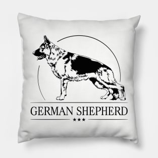 Proud K9 German Shepherd Dog portrait Pillow