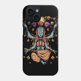 Alien Meditating Spiritual Yoga Lover Meditation Gift Phone Case