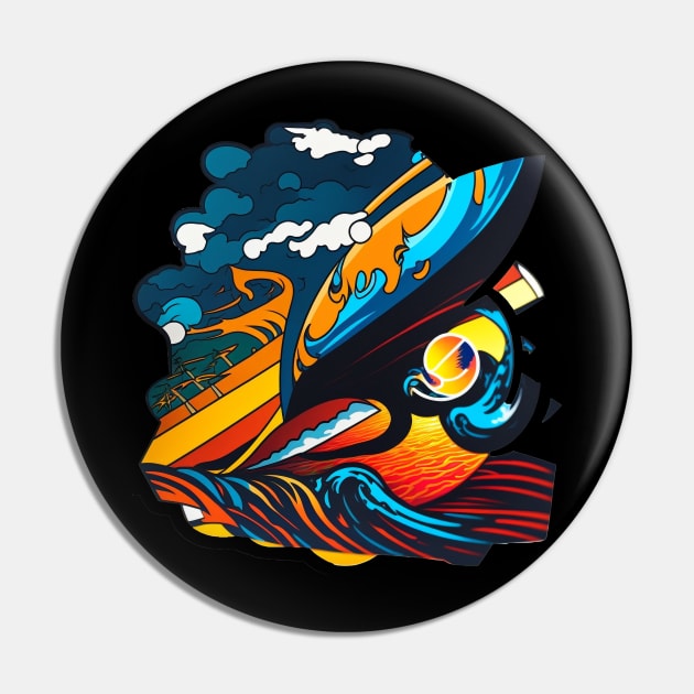 Dreamy Rocket Pin by Depressed Bunny