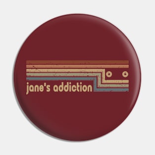 Jane's Addiction Cassette Stripes Pin