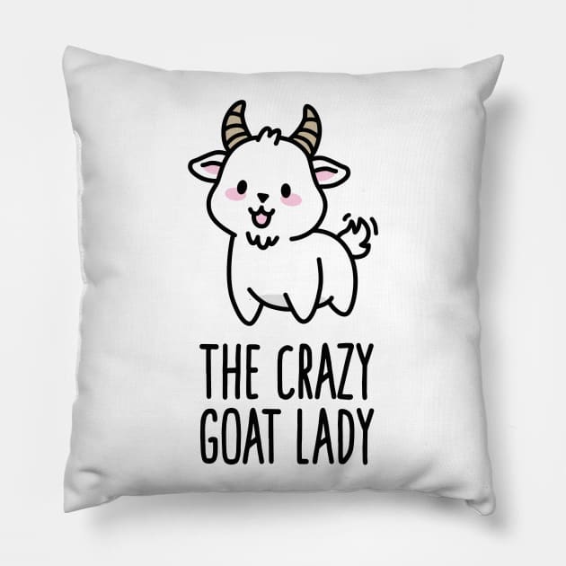 Crazy goat lady funny goat lover farm farmer gift Pillow by LaundryFactory