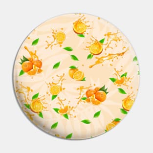 Orange fruit Pin