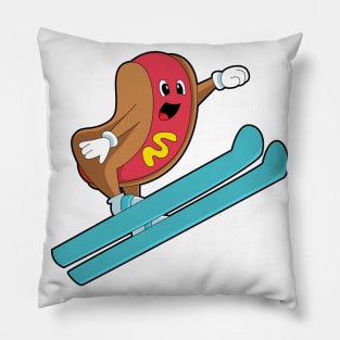 Hotdog as Ski jumper with Ski Pillow