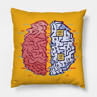 Machine human brain Pillow