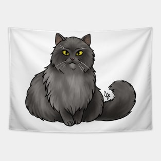 Cat - British Longhair - Black Tapestry