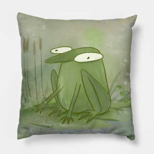 Weird frog painting Pillow