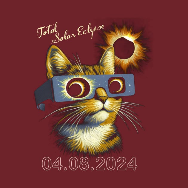 Funny Cat Total Solar Eclipse 2024 by Sabahmd