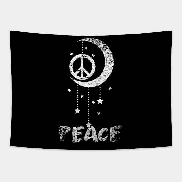 Hippie Peace Dream Catcher Tapestry by ShirtsShirtsndmoreShirts