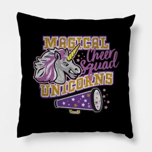 Magical Unicorns Cheer Squad Shirt Cute Unicorn Cheerleaders Pillow