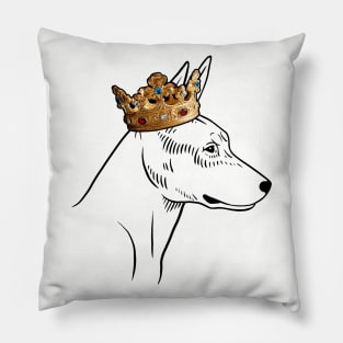 Rat Terrier Dog King Queen Wearing Crown Pillow