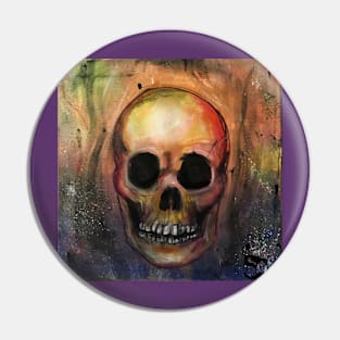 Psychedelic Skull Pin